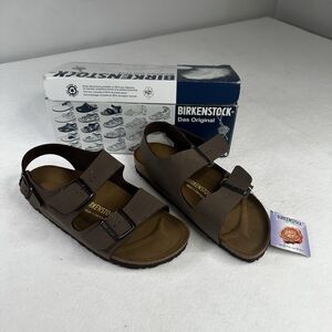 Birkenstock Milano Strappy Sandals Womens 8 EU 39 Brown Adjustable Buckle Strap